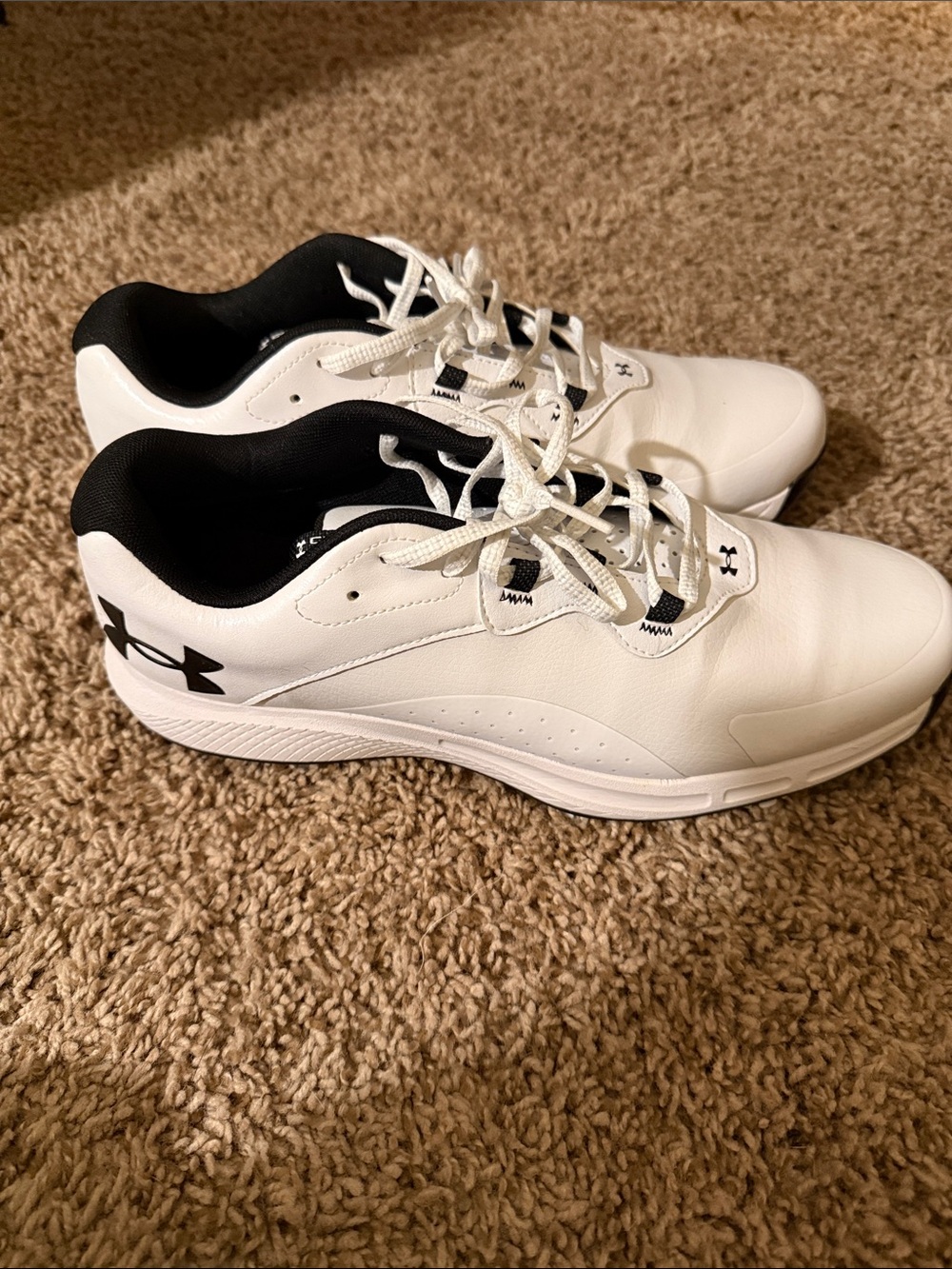 Under Armour Men’s White and Black Athletic Shoes